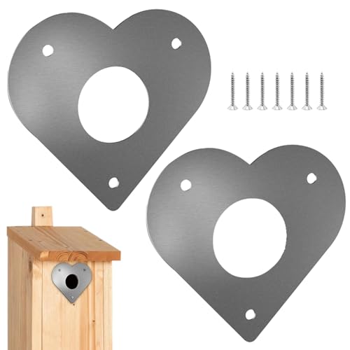 Nbbwwu Bird Nisting Box Loch Guard, Bird House Metal Hole Guard - Metal Birdhouse Nest Entry Guard | Outdoor Sparrow House Decor Spechtsschutzpanel für die Zucht, Ruhe von Nbbwwu