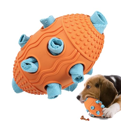 Nbbwwu Fußball Hundespielzeug - Leckerli-Spender Hundespielzeug - Kauspielzeug Bälle für Welpen, Hunde, interaktives Hundespielzeug, Leckerli-Spender Ball Spielzeug von Nbbwwu