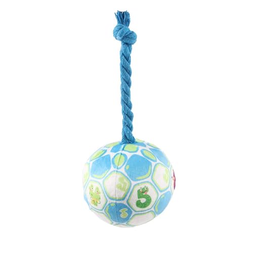 Nbbwwu Hundefußball, Doggy Disc Ball für große Hunde, Outdoor-Hundespielzeug Hundeball Hundespielzeugball, Sanft zu den Zähnen mit Baumwollseil, bunte große Hundebälle für Zuhause, Geburtstag, von Nbbwwu