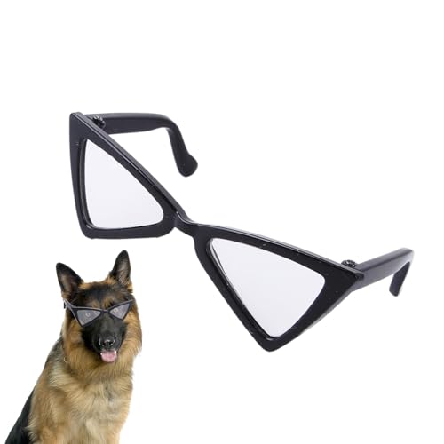 Nbbwwu Katzen-Sonnenbrille, Retro-Dreieck, lustige Brille – leichte Hunde-Cosplay-Brille, Tierkostüm-Brille für Fotografieren, Ausflüge von Nbbwwu