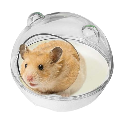 Nbbwwu Kleintierlebensraum, Hamsterbad | Transparente Hamstertoilette und -Bett | Gut belüftetes, rundum geschwungenes Hamsterbad für kleine Haustiere von Nbbwwu