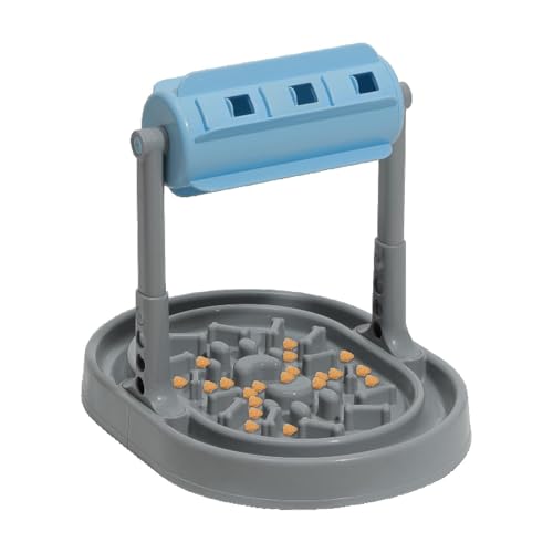 Nbbwwu Pet Rolling Slow Feeder, Cat Puzzle Feeder, Verstellbares interaktives Haustierspielzeug, Lernspielzeug zum Auslaufen von Futter für Haustiere, langsames Futterspielzeug für Hunde, Welpen, von Nbbwwu