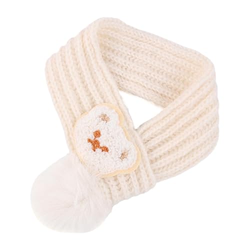 Nbbwwu Schal für Katzen, gestrickter Weihnachtsschal für Hunde, warm, verstellbar, niedliches mehrfarbiges Haustierkostüm, Halswärmer, Winterhalsband für kleine Hunde von Nbbwwu