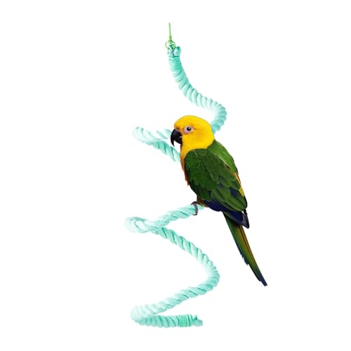 Nbbwwu Vogelkäfig Barsch, Vogelkletterseil,Flexible Vogelschwankungen für Papageien Cockatiel Peony | Macaw Swing Ladder Bite-resistente Flexible Standstock von Nbbwwu