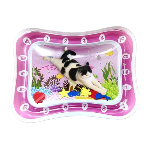 Sensorische Wassermatte Katze,Wasserspielmatte Katze,Sensory Water Playmat Katze,Sommer Wassersensorische Spielmatte,Interaktives Katzenspielzeug,aufblasbare Kühlmatte Für Katzen,Katzen-Spielzeug von Nbbwwu