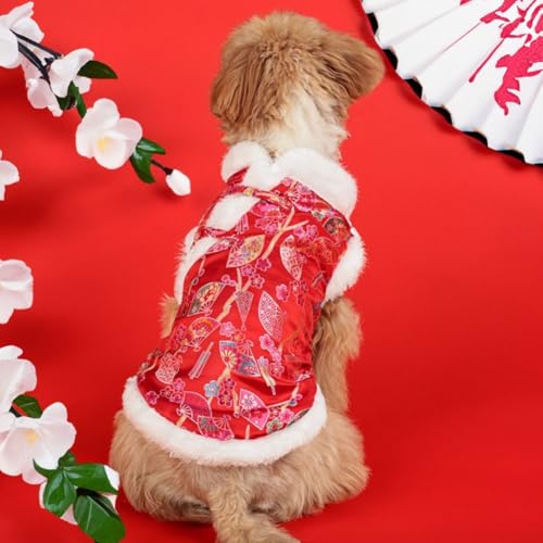 Ästhetische Hundekleidung, lebendige Baumwolle, Cheongsam, um Ihr Haustier während Festivals bequem zu halten, Größe S von NbgrvB