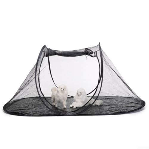 Atmungsaktives Laufgitter für Hunde, Katzen und Vögel, ideal für Camping, Picknicks und Outdoor-Aktivitäten (120 x 63 x 50 cm) von NbgrvB