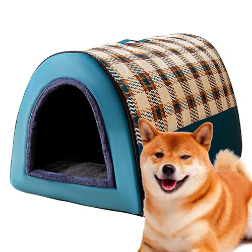 Hundehütte für den Innenbereich, Hundehütte, weich und warm, mit hochelastischem Kissen – faltbare Hundehütte, Welpenhöhle, Sofa, Schlafnest, Nest von Nbhuiakl