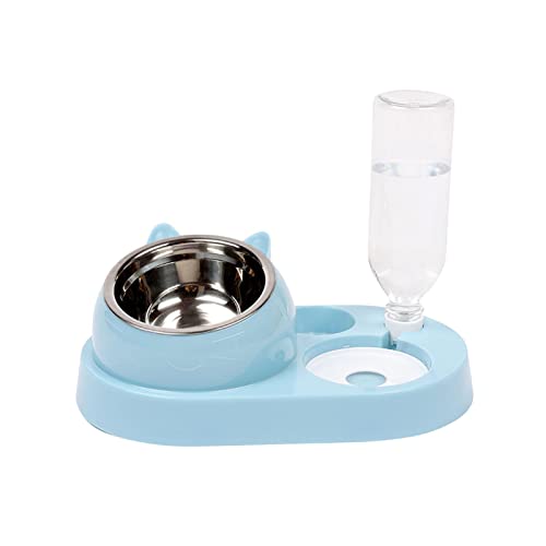 Katzenfutter für Futter und Wasser, Katzennäpfe | 2-in-1 Wasser- und Futternapf Set für Haustiere, Schwerkrafttrinkbrunnen für Haustiere, groß C von Nbhuiakl