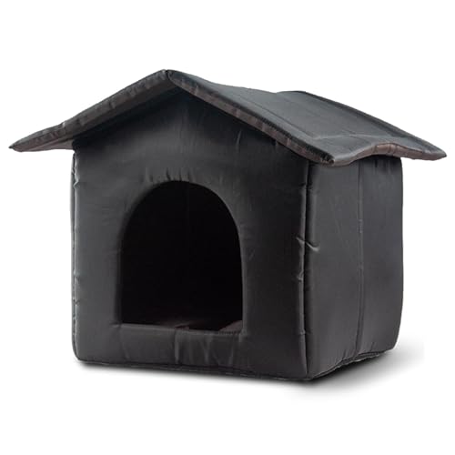 Katzenhöhle für den Außenbereich, Katzenhöhle für Katzen, Outdoor-Häuser für Hunde, Wildkatzen, Zeltbett für Haustiere, aus Oxford-Stoff, warm, wetterfest, mit von Nbhuiakl