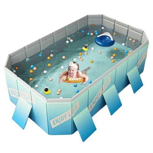 Nbhuiakl Faltbarer Hundepool, Freibad, Kinderpool, Faltbarer Pool, Sommerpool mit Halterung, aufblasbarer Pool, oberirdischer Pool für Outdoor-Abenteuer von Nbhuiakl