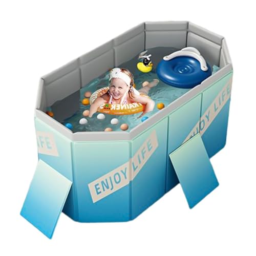 Nbhuiakl Faltbarer Hundepool, Freibad, Kinderpool, Faltbarer Pool, Sommerpool mit Halterung, aufblasbarer Pool, oberirdischer Pool für Outdoor-Abenteuer von Nbhuiakl