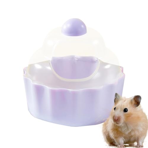 Nbhuiakl Hamstertoilette, Hamsterbadezimmer | Chinchilla-Saunaraum in Kuchenform | Auslaufsicherer, Stabiler, transparenter Hamstersandkasten für Rennmäuse, Igel, Eichhörnchen und andere Kleintiere von Nbhuiakl