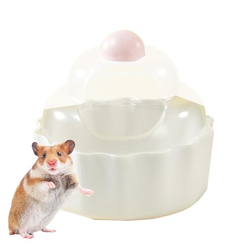 Nbhuiakl Hamstertoilette, Hamsterbadezimmer | Chinchilla-Saunaraum in Kuchenform | Auslaufsicherer, Stabiler, transparenter Hamstersandkasten für Rennmäuse, Igel, Eichhörnchen und andere Kleintiere von Nbhuiakl