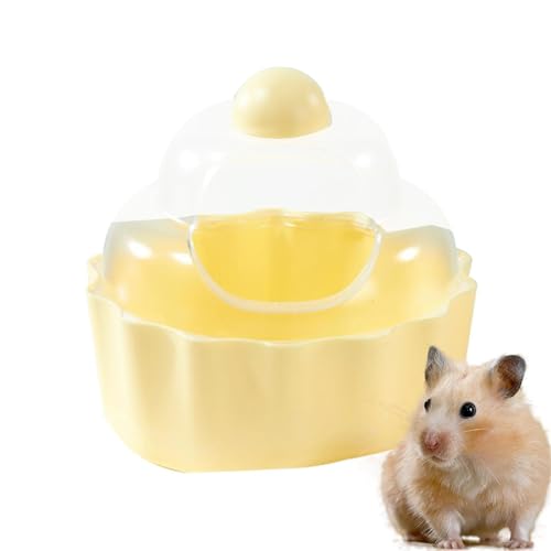 Nbhuiakl Hamstertoilette, Hamsterbadezimmer | Chinchilla-Saunaraum in Kuchenform | Auslaufsicherer, Stabiler, transparenter Hamstersandkasten für Rennmäuse, Igel, Eichhörnchen und andere Kleintiere von Nbhuiakl