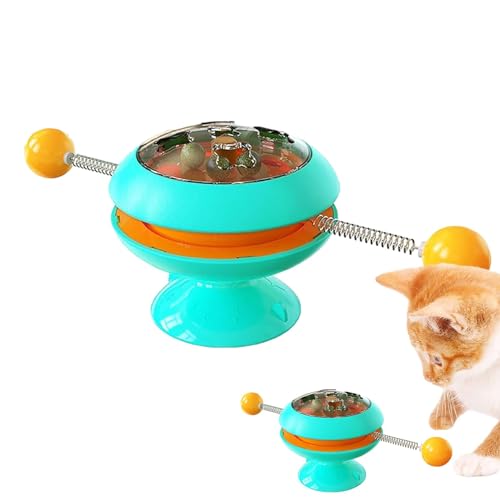 Nbhuiakl Katzenminze Spinner Spielzeug | Katze Spinner Spielzeug Saugnapf | Lustiges Teasing Cat Spinner Windmühle Spielzeug, Katzenminze Interaktives Spielzeug für Indoor Katzen von Nbhuiakl