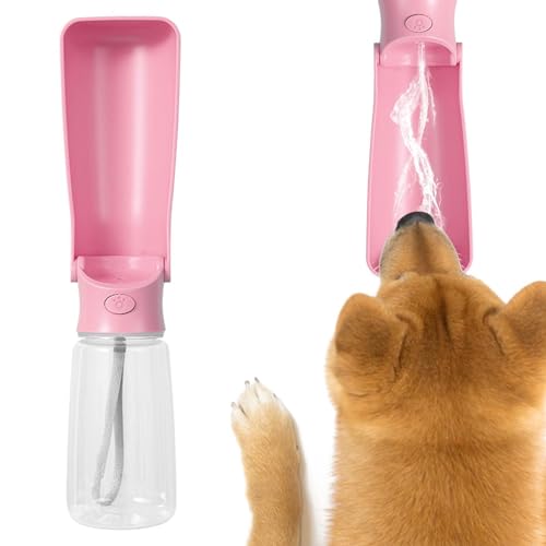 Wassernapf für Hunde, tragbare Hundewasserflasche, auslaufsichere Hundewasserflasche mit faltbarem Trinker, Trinkflasche für Reisen, Wandern, Haustiere, Hundewasserflasche für kleine Hunde beim Wander von Nbhuiakl