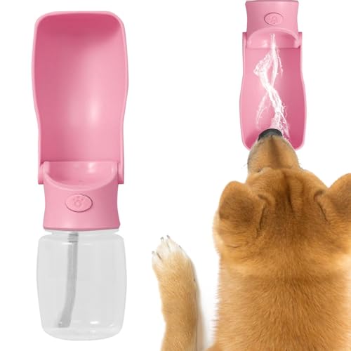 Wassernapf für Hunde, tragbare Hundewasserflasche, auslaufsichere Hundewasserflasche mit faltbarem Trinker, Trinkflasche für Reisen, Wandern, Haustiere, Hundewasserflasche für kleine Hunde beim Wander von Nbhuiakl