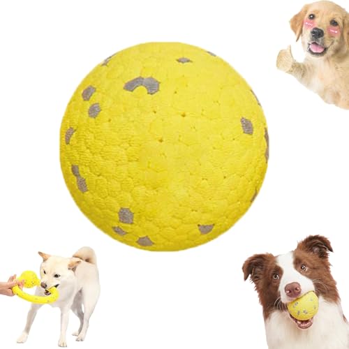 Nbzsmlkn Der Mellow Dog Calming Ball, Mellow Dog Calming Ball, Mellow Dog Calming Balls, Beruhigungsball Für Hundespielzeug, Kauball Für Hundespielzeug, Beruhigungsball Für Hunde (B-Ball,Gelb) von Nbzsmlkn