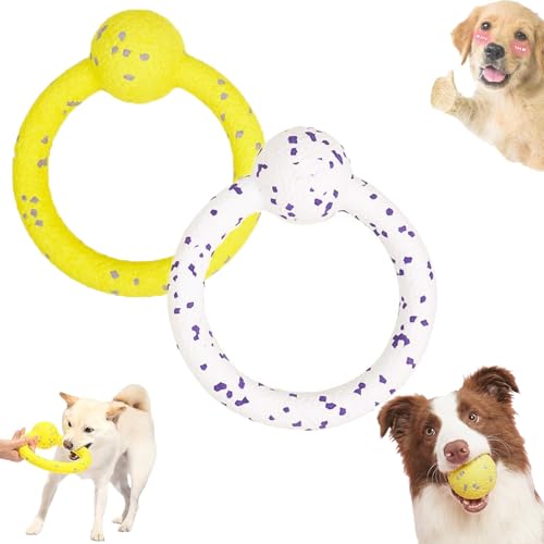 Nbzsmlkn Der Mellow Dog Calming Ball, Mellow Dog Calming Ball, Mellow Dog Calming Balls, Beruhigungsball Für Hundespielzeug, Kauball Für Hundespielzeug, Beruhigungsball Für Hunde (Ring,Mix) von Nbzsmlkn