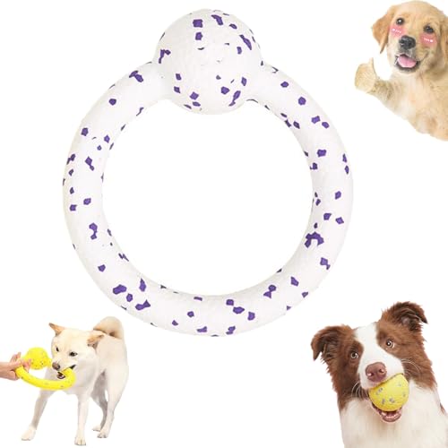 Nbzsmlkn Der Mellow Dog Calming Ball, Mellow Dog Calming Ball, Mellow Dog Calming Balls, Beruhigungsball Für Hundespielzeug, Kauball Für Hundespielzeug, Beruhigungsball Für Hunde (Ring,Weiß) von Nbzsmlkn