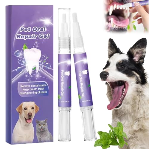 Nbzsmlkn Reparaturgel Für Die Mundgesundheit Von Haustieren, Muzzleglow Pet Oral Repair Gel, Pet Oral Repair Gel, Pet Oral Restoration Gel, Petdentify Pet Oral Repair Gel (2 Stück) von Nbzsmlkn