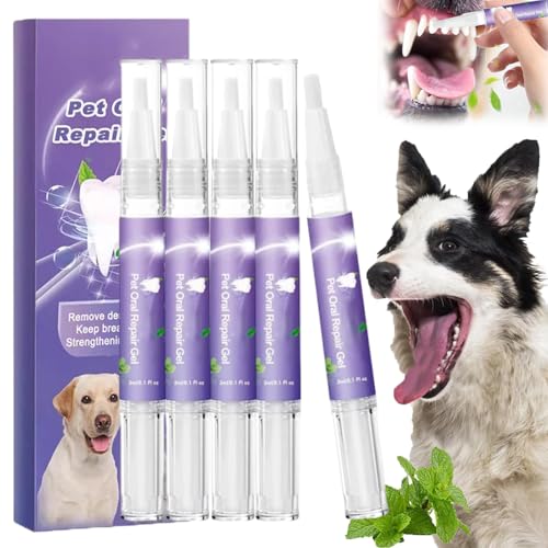 Nbzsmlkn Reparaturgel Für Die Mundgesundheit Von Haustieren, Muzzleglow Pet Oral Repair Gel, Pet Oral Repair Gel, Pet Oral Restoration Gel, Petdentify Pet Oral Repair Gel (5 Stück) von Nbzsmlkn