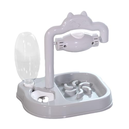 Nchdewui 3-In-1 Katze Futternapf Und Wassernapf Set, Hundenapf, Hund Langsame Feeder, Interaktiver Pet Fressnapf, Futternapf Und Wassernapf für Katzen Und Kleine Hunde (C) von Nchdewui