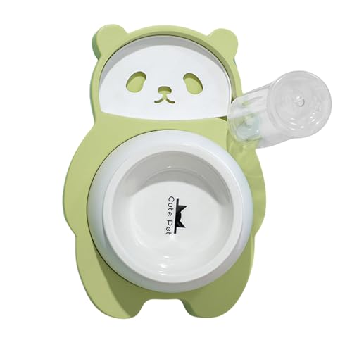 Nchdewui 3-In-1 Katze Futternapf Und Wassernapf Set, Katzennäpfe Mit Wasserspender, Slow-Food-Napf Für Katzen, Multifunktionaler Futternapf Für Kleine Und Mittelgroße Hunde Und Katzen (Green) von Nchdewui