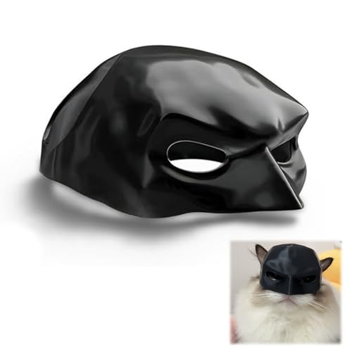 Nchdewui Bat Cat Maske, 2 pcs Lustige Schwarze Fledermausmaske Für Katzen, Halloween Kostüm Für Katzen, Cosplay-Kleidung, Passend Für Die Meisten Katzen (10 cm) von Nchdewui