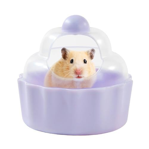 Nchdewui Hamster-Sandbad, Hamster-Ecktoilette, Runde Haustier-Sandbox, Transparentes Acryl-Sandbad, Geeignet Für Hamster, Ratten, Lemminge, Kleintiere (Purple) von Nchdewui