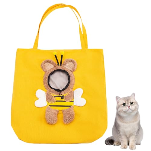 Nchdewui Haustier Hunde Katzen Rucksack, Katzen-Schulter-Tragetasche, Tragbare Katzen Kleintier Canvas Tote Brusttasche, Pet Carrier, Hundetasche Tragetuch, Atmungsaktive Rucksack (A) von Nchdewui