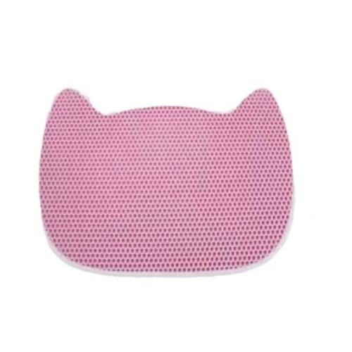 Nchdewui Katzenklo Matte, Katzenmatte 45x60 cm, Katzentoilette Matte, Waben Design, Katzen Zubehör, Katzenteppich, Matte Katzenklo Für Sauberkeit Mit Katzenstreu (pink) von Nchdewui