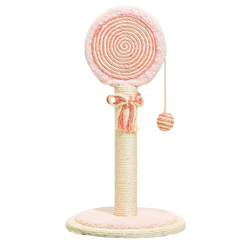 Nchdewui Kleiner Katzenbaum, Katzenkratzbaum, Süßer Katzenkratzbaum, Kreativer Lollipop-Kratzbaum Für Katzen, Katzenspielzeug, Kätzchen-Spaßspielzeug Für Wohnungskatzen (pink) von Nchdewui