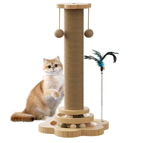 Nchdewui Kratzbaum Für Katzen, Katzenkratzbaum Für Indoor-Katzen Mit Holzsockel, Kratzsäule Mit Geflochtenem Sisal, Katzenstange Für Kleine Katzen (40 cm) von Nchdewui