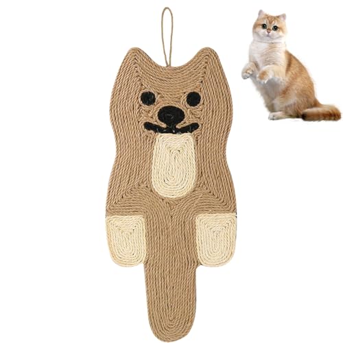 Nchdewui Kratzmatte Katze, Sisal Kratzteppich, Kratzbrett Wand, Hängendes Katzenspielzeug, Kreativer Kratzbaum Für Katzen, Katzenkratzbretter Kratzmatte Für Schützt Teppiche Und Sofas (B) von Nchdewui