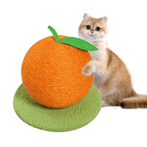 Nchdewui Kratzsäule für Katzen, Natürlichem Sisalseil Kratzbaum, Fruchtförmiger Katzenkratzbaum, Indoor Kratzstamm Klein Katzen, Geeignet für Kätzchen Und Junge Katzen (orange) von Nchdewui