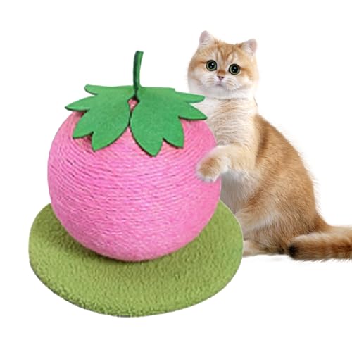 Nchdewui Kratzsäule für Katzen, Natürlichem Sisalseil Kratzbaum, Fruchtförmiger Katzenkratzbaum, Indoor Kratzstamm Klein Katzen, Geeignet für Kätzchen Und Junge Katzen (pink) von Nchdewui