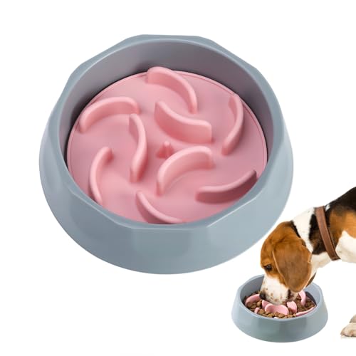 Nchdewui Slow-Food-Hundenapf, Napf Mit Rutschfestem Puzzle, Kontrollierter Fressnapf, Langlebiger Anti-Erstickungsnapf, Geeignet Für Kleine Und Mittelgroße Hunde (pink) von Nchdewui