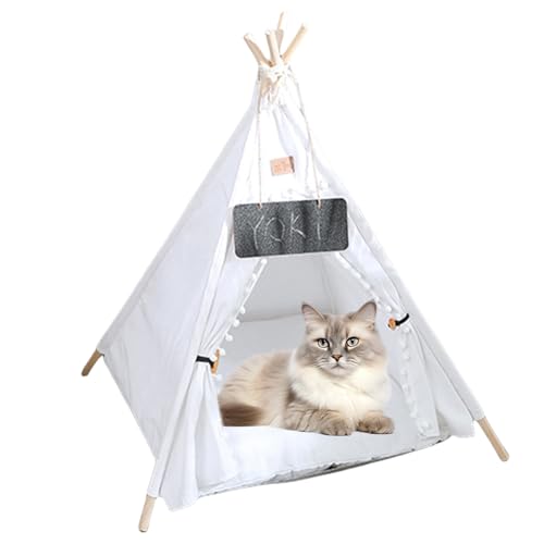 Nchdewui Tente Tipi Pour Animaux De Compagnie, Tipi Chien 50x50x60 cm, Niche D'intérieur Avec Coussin Doux, Animaux Jouer Tente, Intérieur Tente De Jeu Pour Chien De Compagnie (B) von Nchdewui