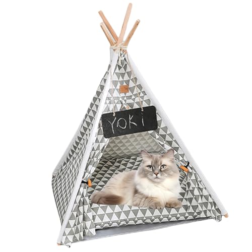 Nchdewui Tente Tipi Pour Animaux De Compagnie, Tipi Chien 50x50x60 cm, Niche D'intérieur Avec Coussin Doux, Animaux Jouer Tente, Intérieur Tente De Jeu Pour Chien De Compagnie (C) von Nchdewui