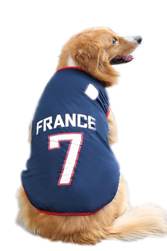 NeVka Haustier-Shirts, bedruckte Hundekleidung, Sommer, cooles Haustier-T-Shirt, Welpen-Shirts, atmungsaktives Hundeoutfit für Fußball-Fans, Größe XS von NeVka