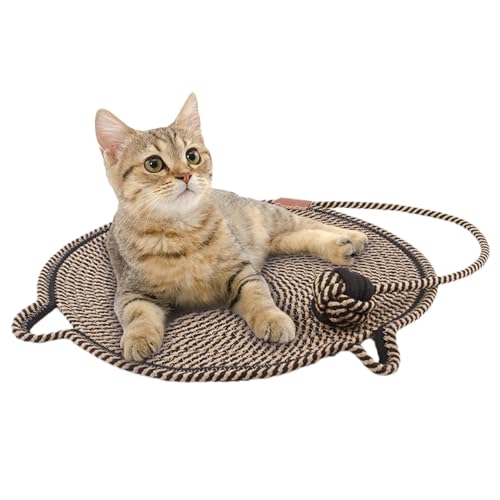 Neamou Kratzbretter Kratzteppich Katze, Cat Scratcher Sisalteppich, Katzen Kratzmatte Kratzmöbel, Katzenspielzeug Kratzpappe Für Katzen, Wand Kratzbrett Betten, Decken & Möbel, Kratzwand Für Katzen von Neamou