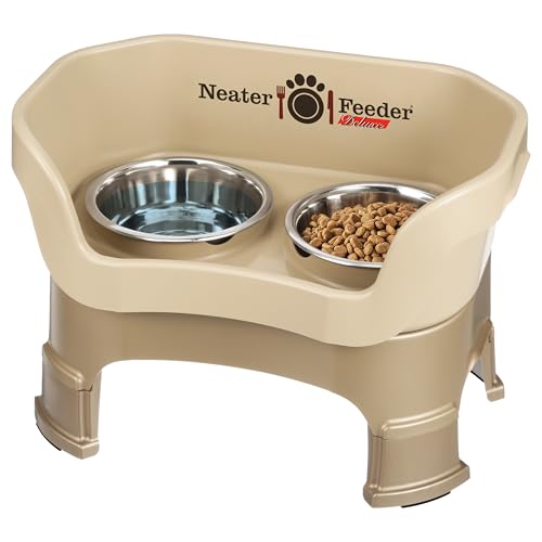 Neater Pet Brands Deluxe Futterautomat Futterspender mit Bein Erweiterungen mittlerer Cappuccino von Neater Pet Brands