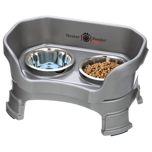 Neater Pet Brands Feeder Deluxe mit Beinverlängerungen, klein, Gunmetal Grey von Neater Pet Brands