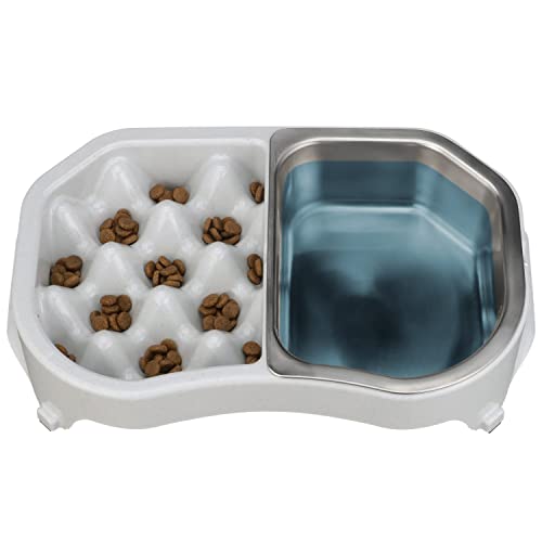 Neater Pet Brands - Sauberer Slow Feeder – lustiger, gesunder und stressfreier Hundenapf hilft Blähungen zu stoppen, verhindert Fettleibigkeit und verbessert die Verdauung (Doppel-Diner/mit von Neater Pet Brands