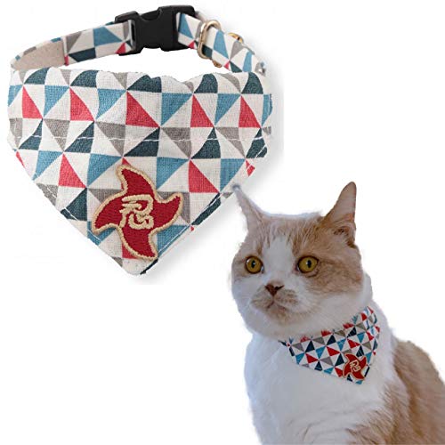 Necoichi Ninja Cat Bandana Halsband (blau) von Necoichi