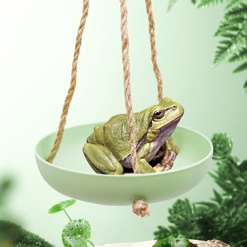 Neeenn Frosch Schaukel Spielzeug, Gecko Swing Toys, Kunststoff Reptilien Amphibien Kletterspielzeug Tank Aquarium Terrarium Dekoration Zubehör, Geeignet für Frosch Gecko Eidechse Chamäleon Einsiedler von Neeenn