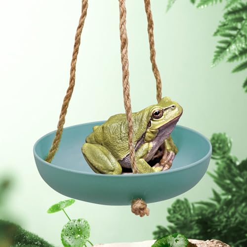 Neeenn Frosch Schaukel Spielzeug, Gecko Swing Toys, Kunststoff Reptilien Amphibien Kletterspielzeug Tank Aquarium Terrarium Dekoration Zubehör, Geeignet für Frosch Gecko Eidechse Chamäleon von Neeenn