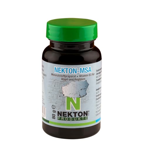 NEKTON-MSA | Hochwirksames Mineralstoffpräparat für Ziervögel, Reptilien und Amphibien | Made in Germany (80g) von NEKTON